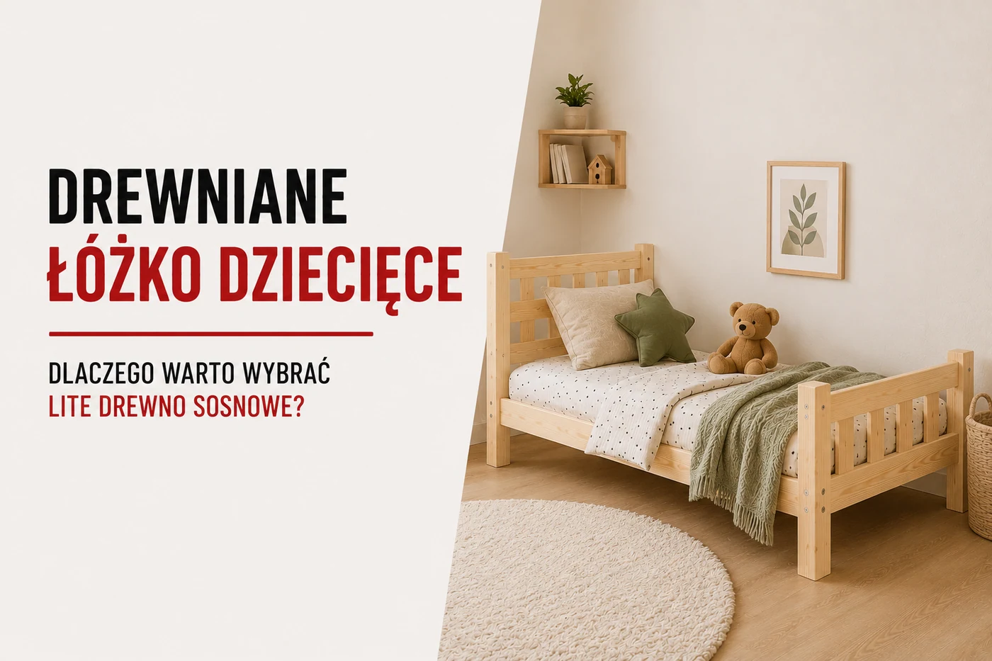 Drewniane łóżko dziecięce — dlaczego warto wybrać lite drewno sosnowe?